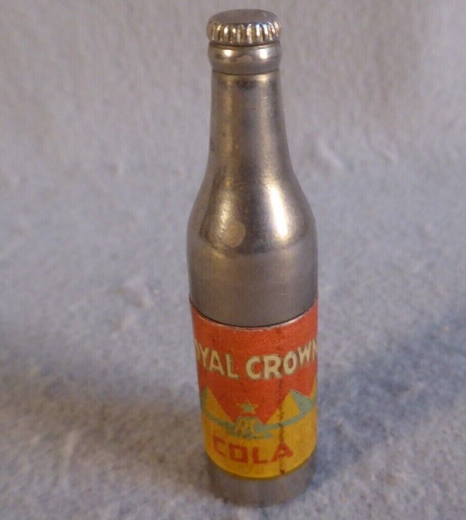 Vtg Royal Crown Rc Cola Advertising Soda Bottle Cigarette Lighter 30-40s Kem Inc