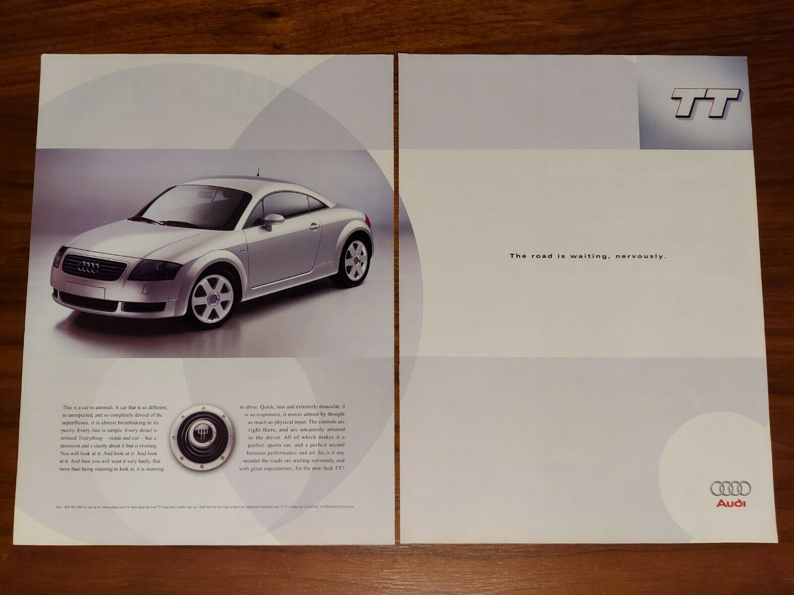 Audi Tt Magazine Advertisement The Road Is Waiting Nervously Print Ad